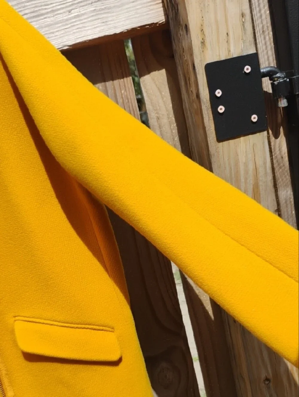 J. Crew Mustard Yellow Stand-Collar Wool Pea Coat